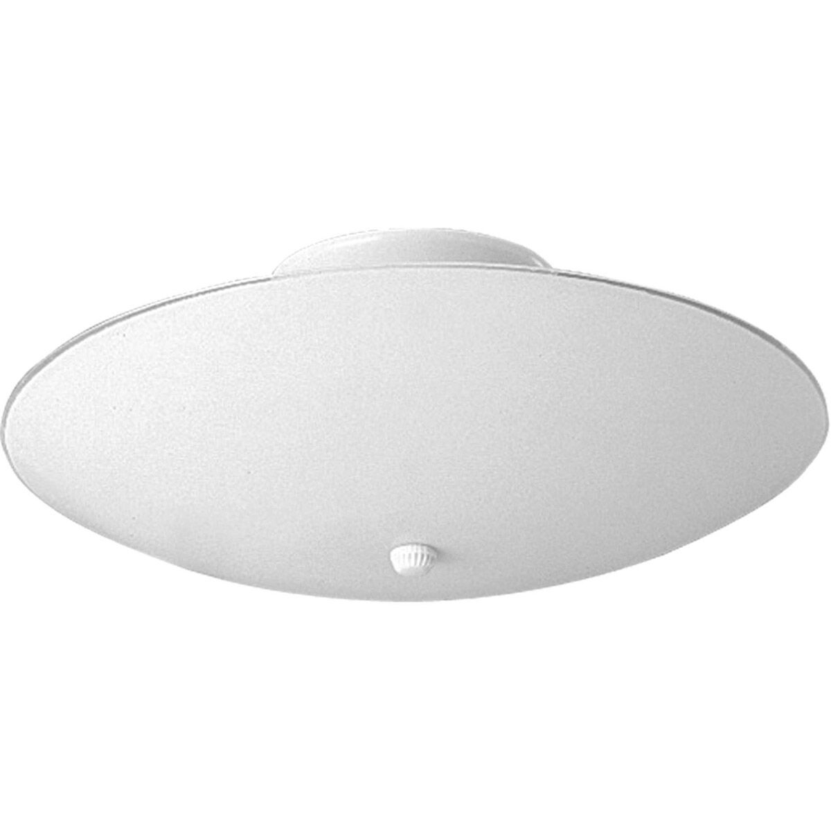 Round Glass 2 Light 12 inch White Flush Mount Ceiling Light