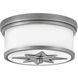 Montrose 2 Light 12 inch Antique Nickel Indoor Flush Mount Ceiling Light