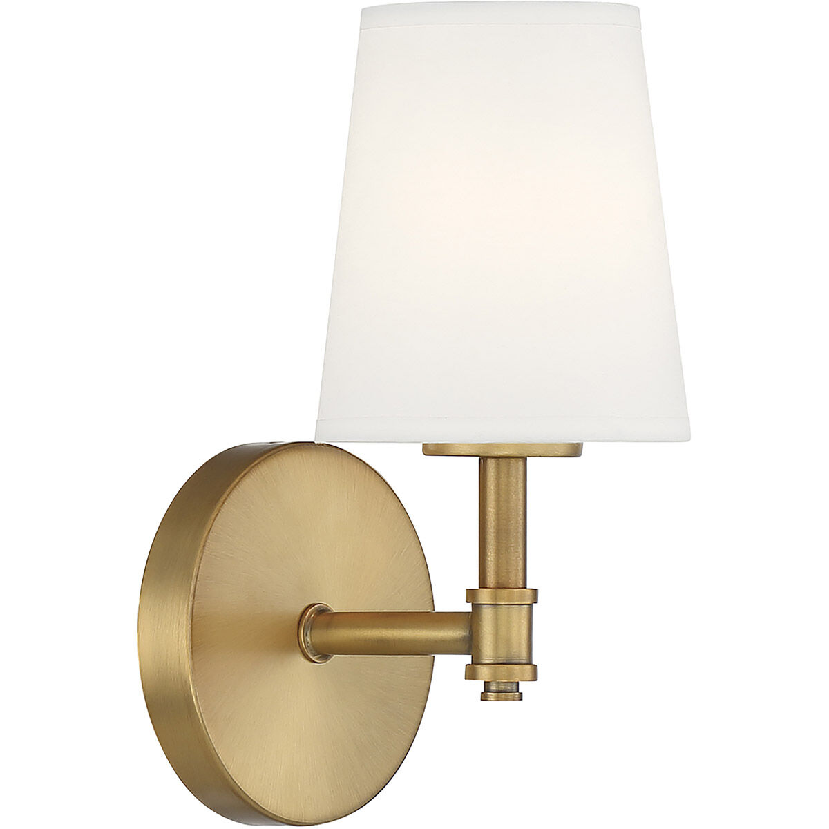 Traditional 1 Light 5.5 inch Natural Brass Wall Sconce Wall Light