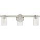 Bedminster 3 Light 24 inch Brushed Nickel Vanity Light Wall Light