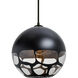 Rocky LED Black Cord Pendant Ceiling Light