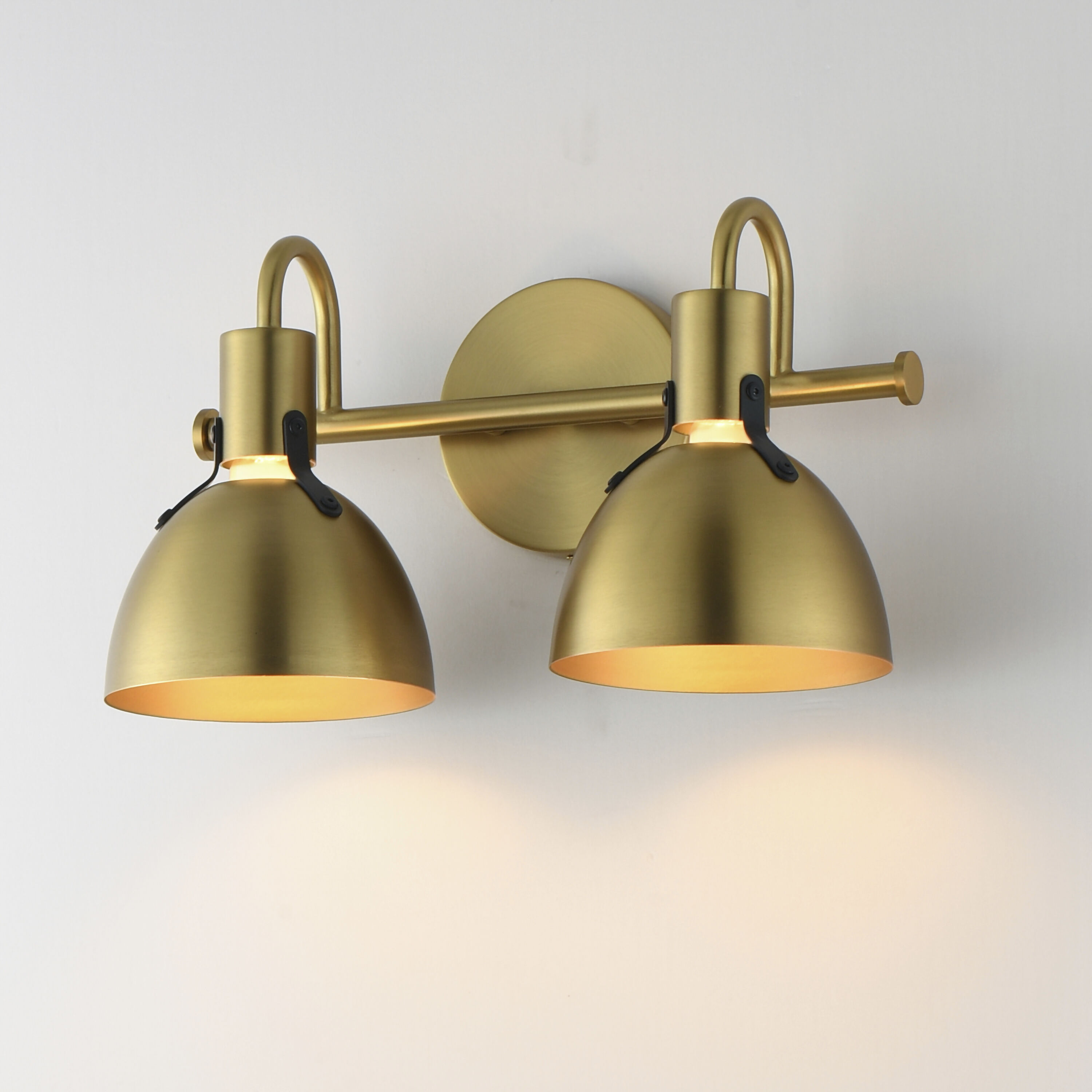 Dusk 2 Light 15 inch Satin Brass Bath Vanity Wall Light