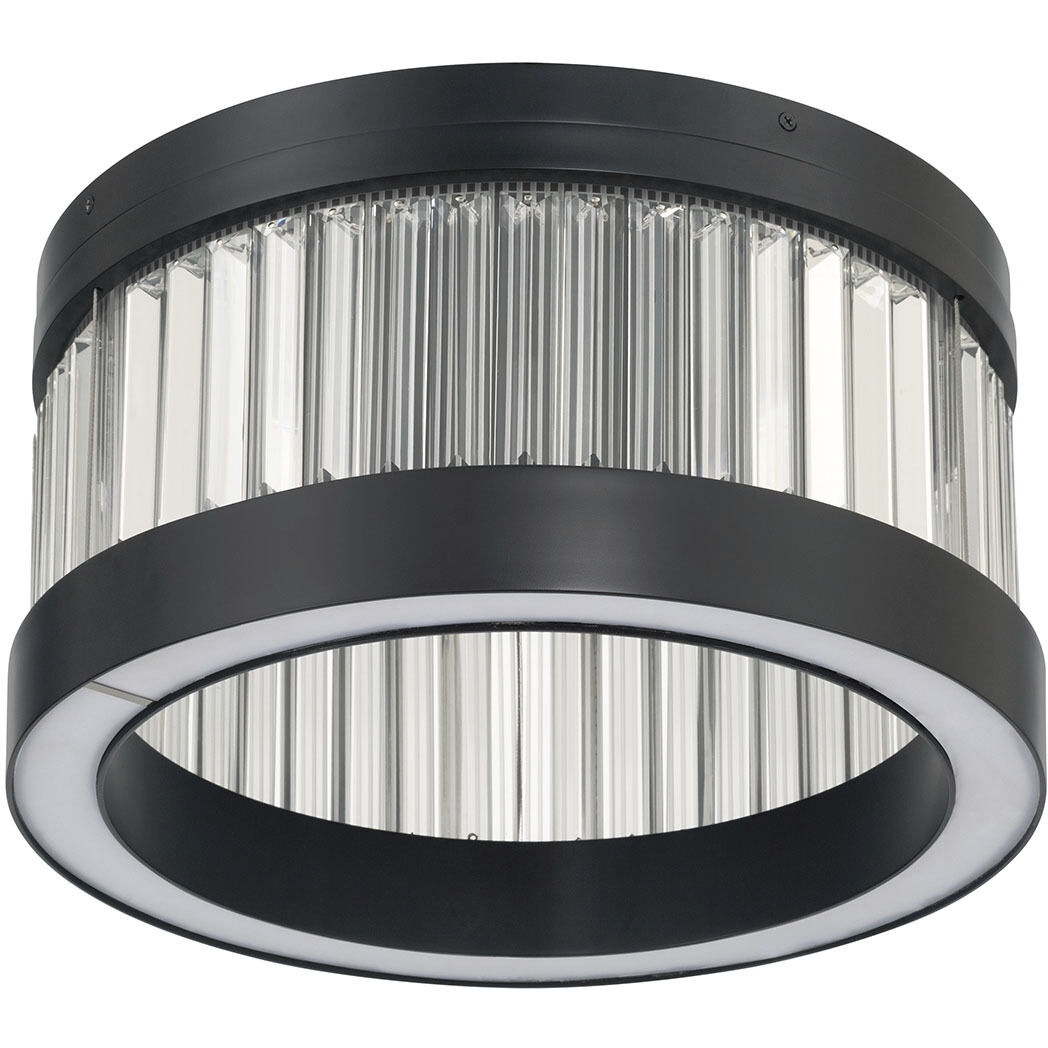 Empra LED 15.75 inch Matte Black Flush Mount Ceiling Light
