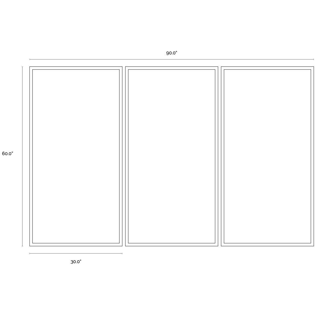 The Path 60 X 30 inch Hand Painted Art, Set Of 3