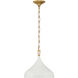Cedar Lane 1 Light 12.75 inch Legacy Brass and Off White Cream Pendant Ceiling Light