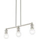 Lansdale 3 Light 24 inch Brushed Nickel Linear Chandelier Ceiling Light