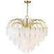 Alessia 19 Light 28.4 inch Brushed Brass and White Chandelier Ceiling Light