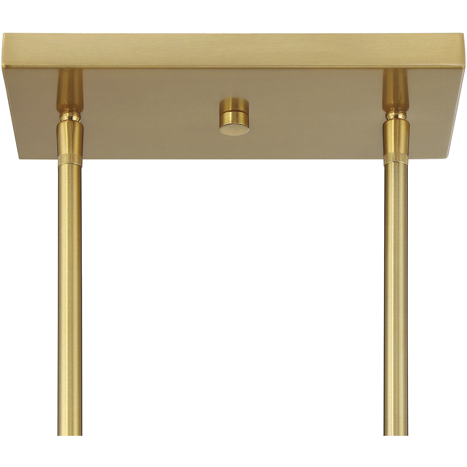 Scandinavian 3 Light 39 inch Natural Brass Linear Chandelier Ceiling Light