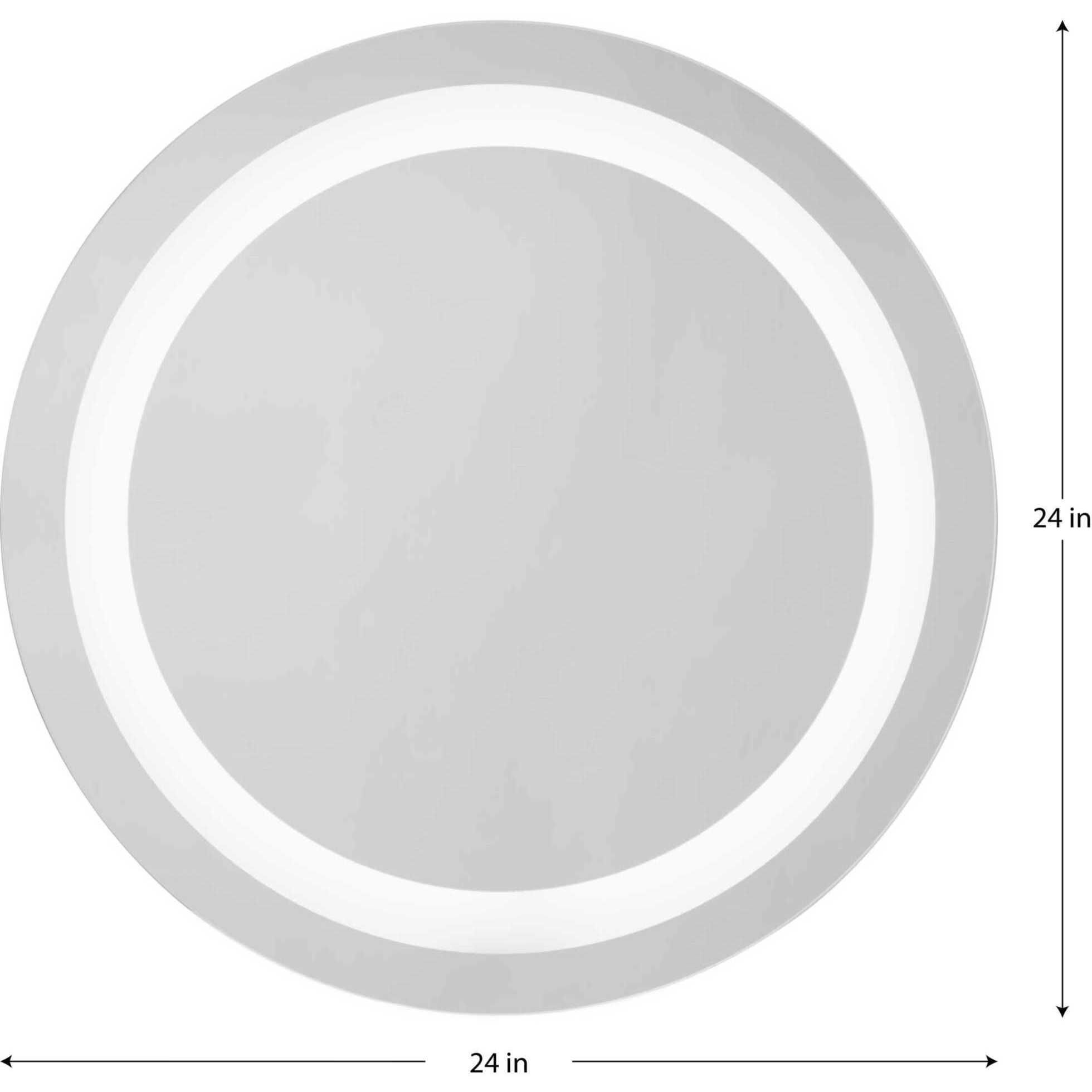 Captarent LED 24 X 24 inch White Led Illuminated Mirror