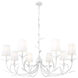 Aslin 8 Light 42 inch Textured White Chandelier Ceiling Light