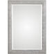Mossley 42 X 30 inch Metallic Silver with Light Gray Wash Wall Mirror