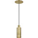 Mick De Giulio Sottile LED Natural Brass Pendant Ceiling Light, Integrated LED