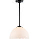 Dorinda 1 Light 12.25 inch Matte Black Pendant Ceiling Light