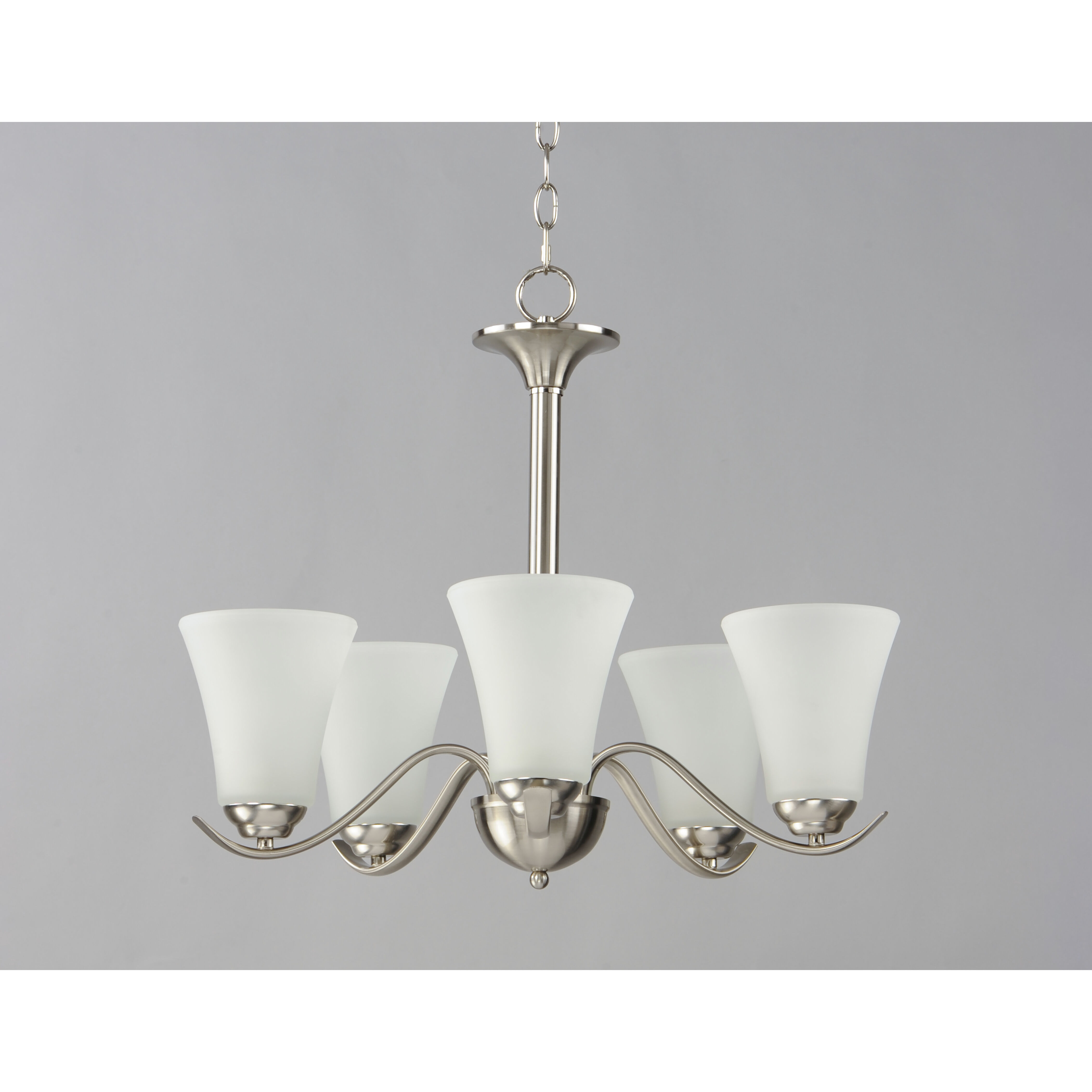 Vital 5 Light 23 inch Satin Nickel Chandelier Ceiling Light