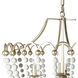 Peggy 6 Light 28.75 inch Champagne Silver / Dove White Chandelier Ceiling Light