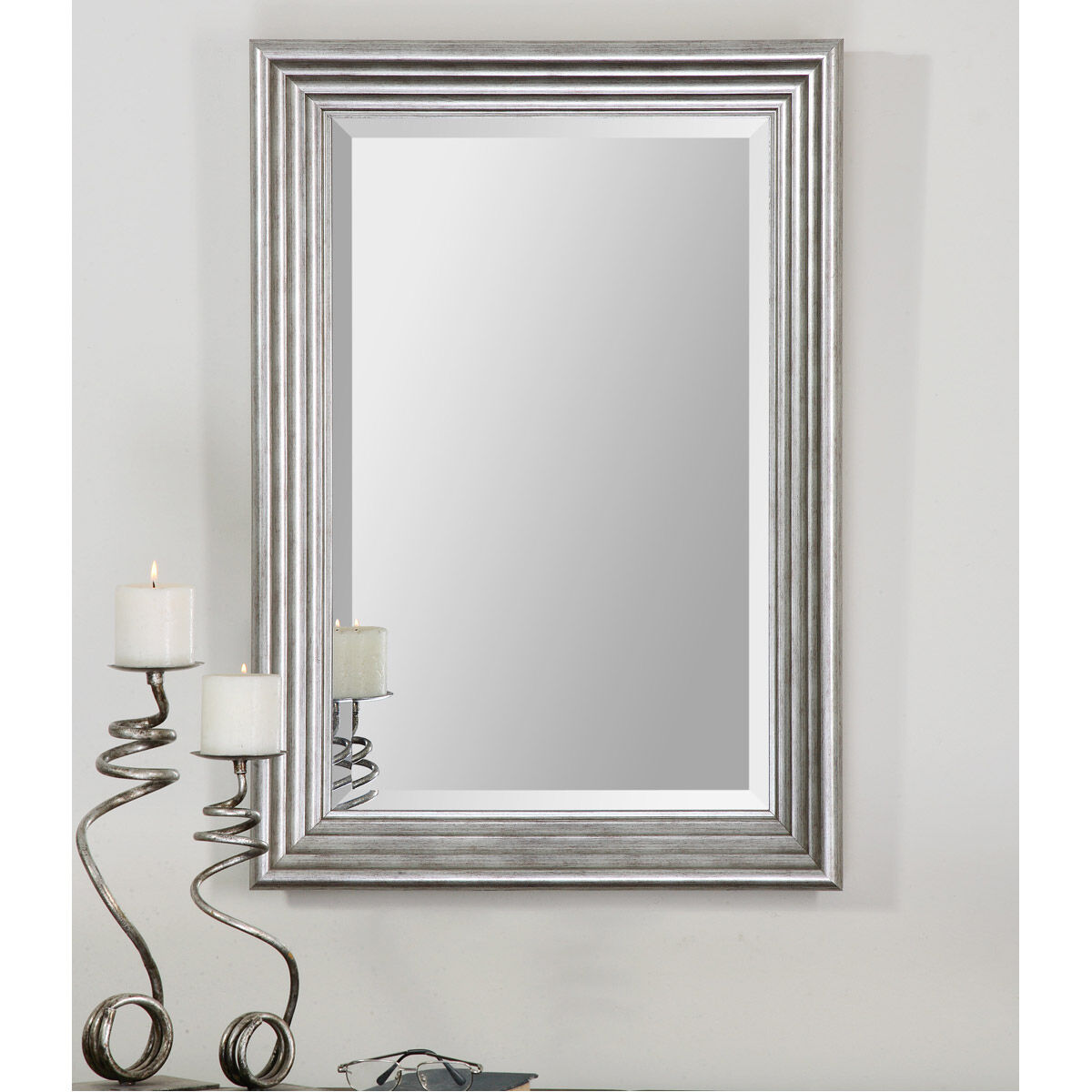 Latimer 34 X 24 inch Distressed Silver Wall Mirrors, Set of 2