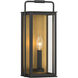 Aberdeen 1 Light 13.25 inch Sand Coal Black and Legacy Brass Outdoor Wall Sconce