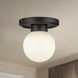 Alora Mood Fiore 1 Light 6 inch Matte Black Semi-Flush Mount Ceiling Light