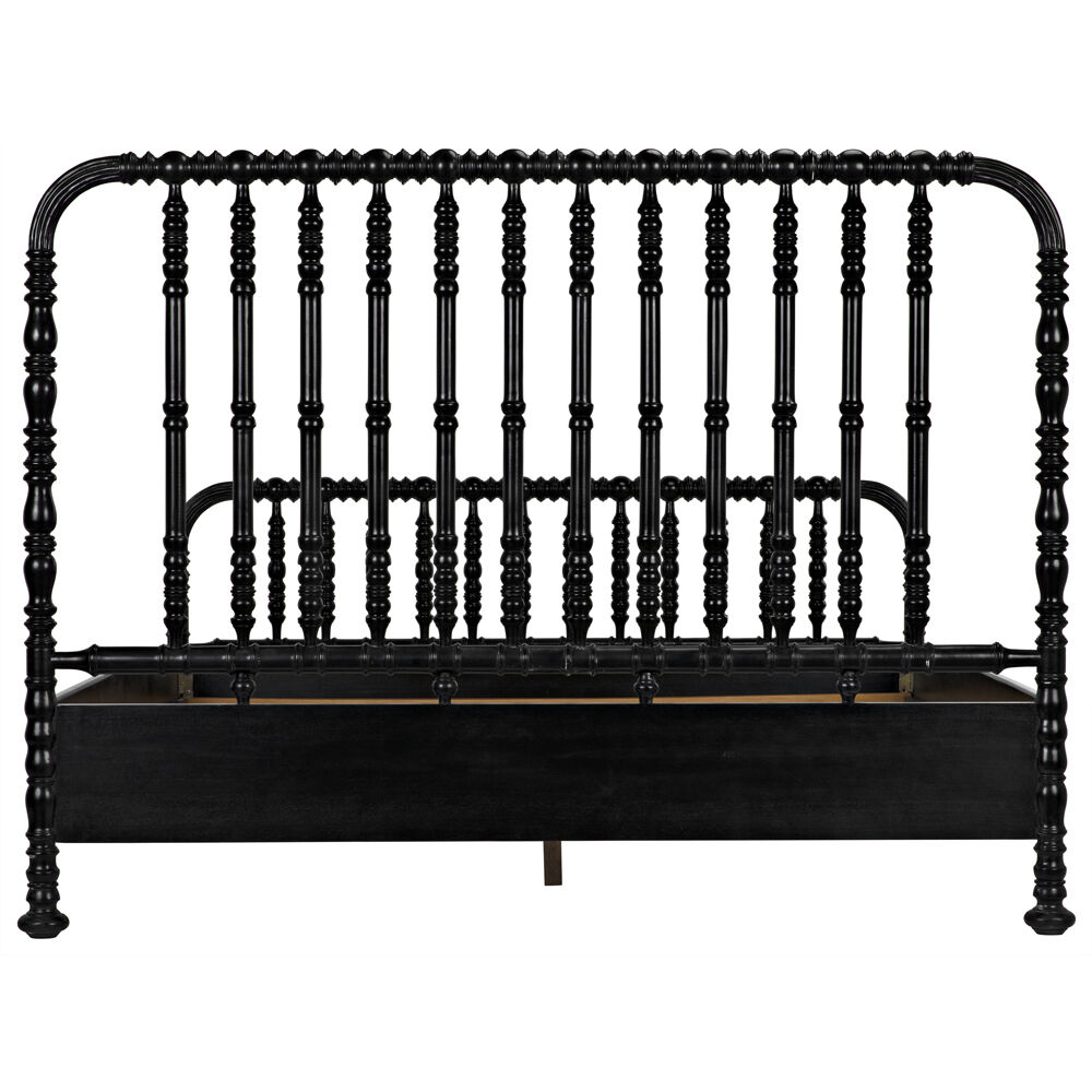 Bachelor Hand Rubbed Black Bed, Eastern King