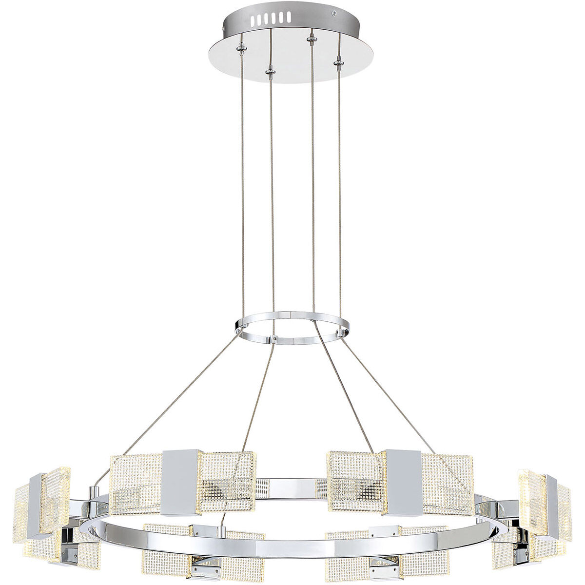 Krone LED 12 inch Chrome Chandelier Ceiling Light