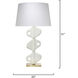 Vertebrae 31 inch 60 watt White Plaster Table Lamp Portable Light, Inline