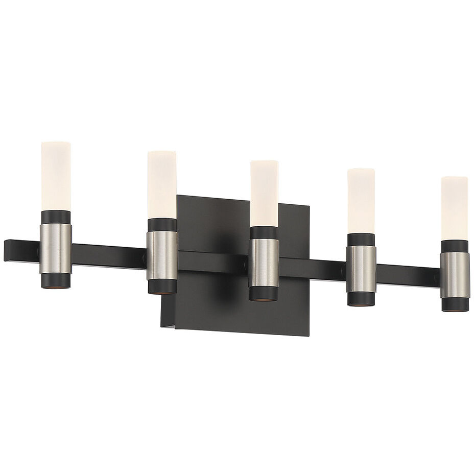 Albany LED 20 inch Silver and Black Vanity Light Wall Light