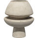 Foundation 9.5 X 8 inch Decorative Vase in Off White Ceramic