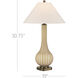 Striae 30.75 inch 100 watt Yellow and Off-White Table Lamp Portable Light