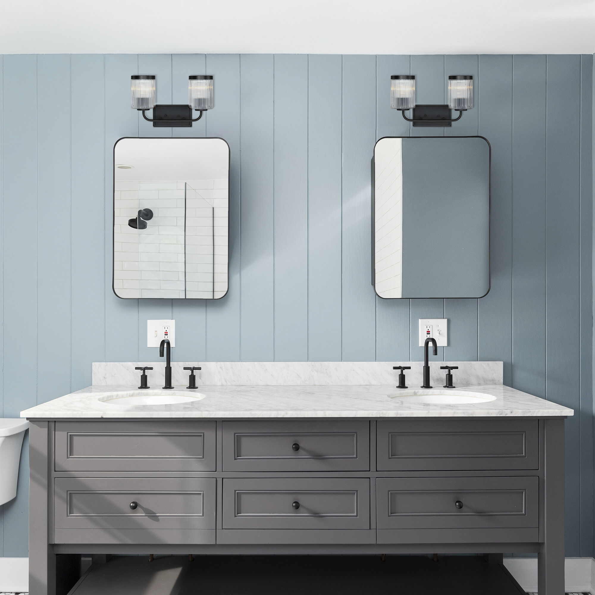 Aspen LED 16 inch Matte Black Vanity Wall Light