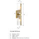 Latitude 2 Light 4.5 inch Brushed Gold Wall Sconce Wall Light