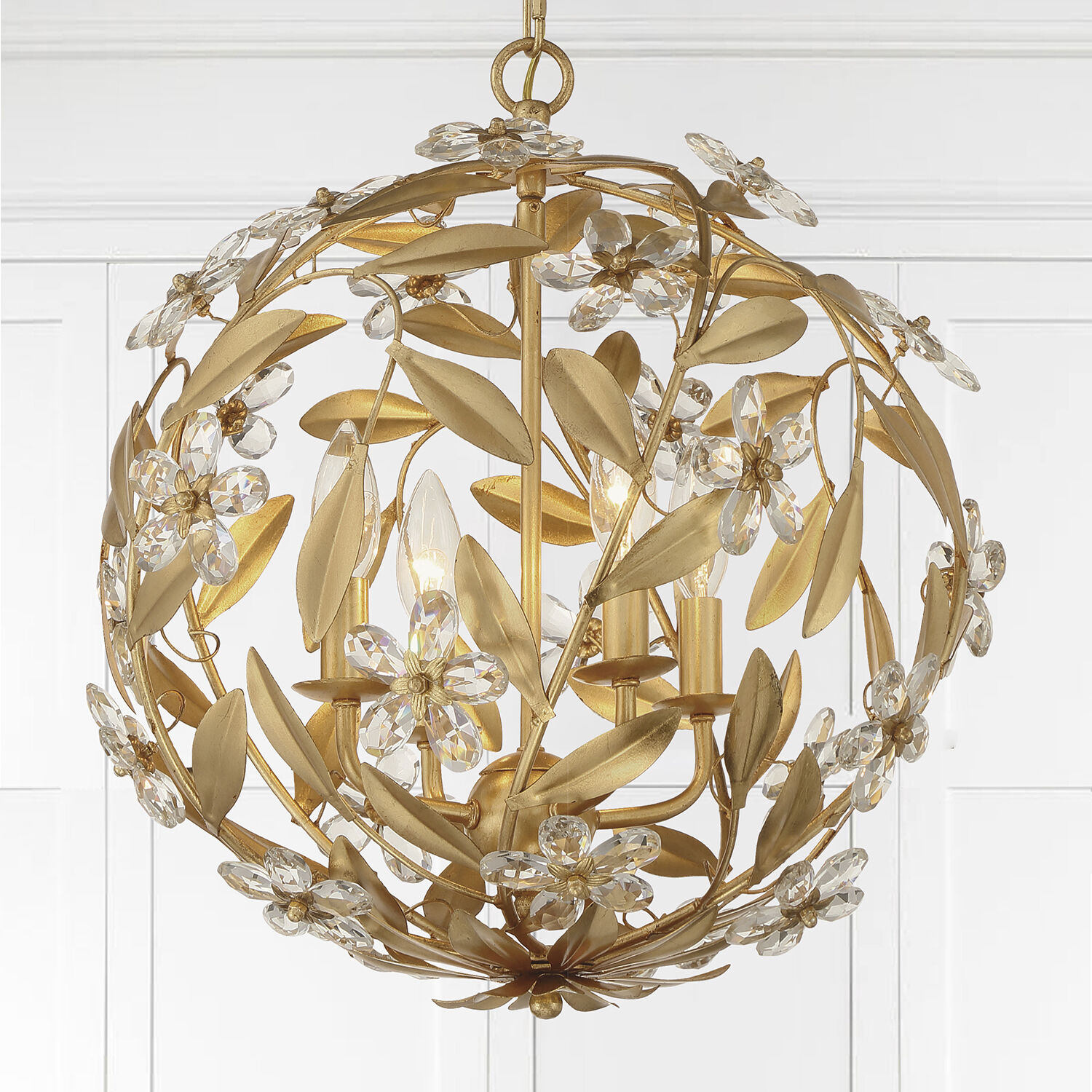 Marselle 6 Light 22 inch Antique Gold Chandelier Ceiling Light