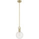 Glanora 1 Light 8 inch Vintage Brass Mini Pendant Ceiling Light