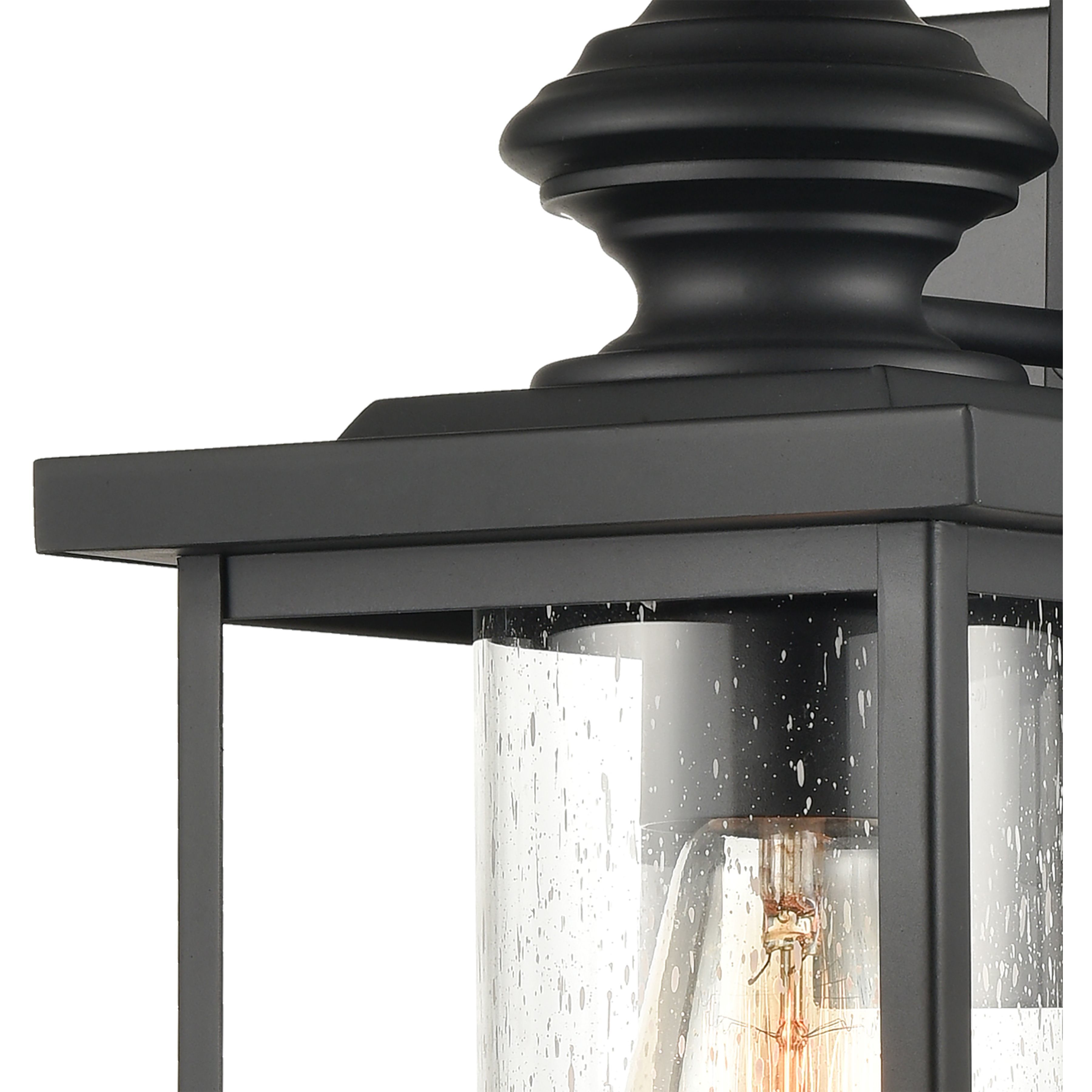 Minersville 1 Light 17 inch Matte Black Outdoor Wall Sconce