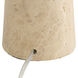 Sidney 34 inch 60.00 watt Natural Travertine and Bronze Table Lamp Portable Light