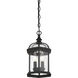 Kensington 3 Light 8.25 inch Black Outdoor Hanging Lantern