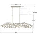 Broche 6 Light 50.5 inch Antique Silver Linear Chandelier Ceiling Light