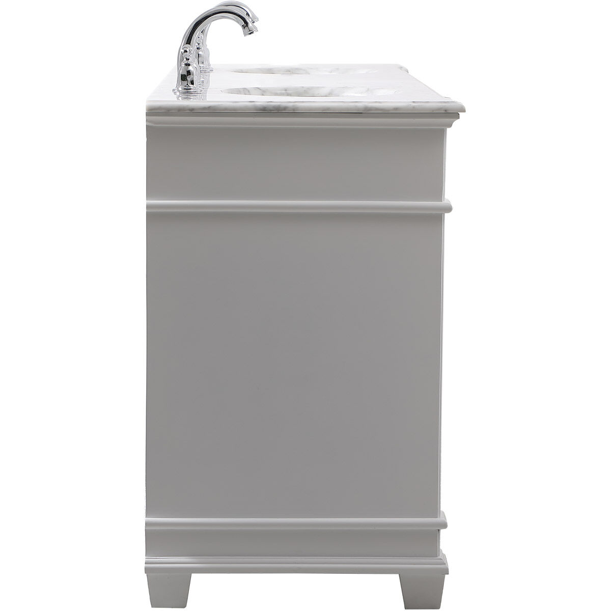Wesley 72 X 22 X 35 inch White Vanity Sink Set