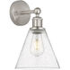 Berkshire Sconce Wall Light in Satin Nickel, Seedy