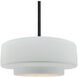 Radiance Collection - Tier Pendant Ceiling Light in Matte Black, Dedicated LED, Black Cord, Gloss White, 14.5W x 5.25H, Form+Finish+Function