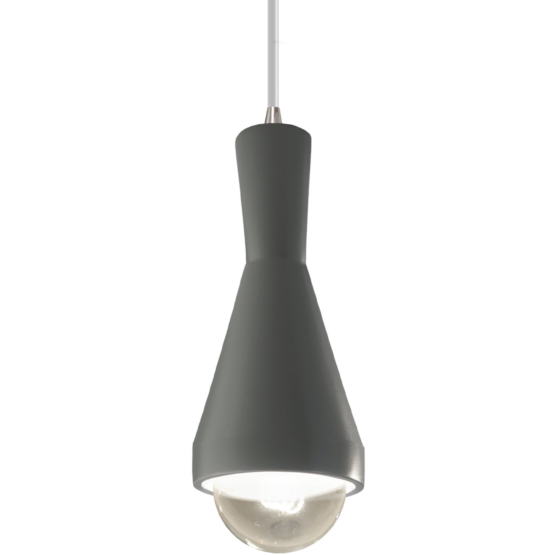 Radiance Collection 1 Light 5 inch Pewter Green with Brushed Nickel Pendant Ceiling Light