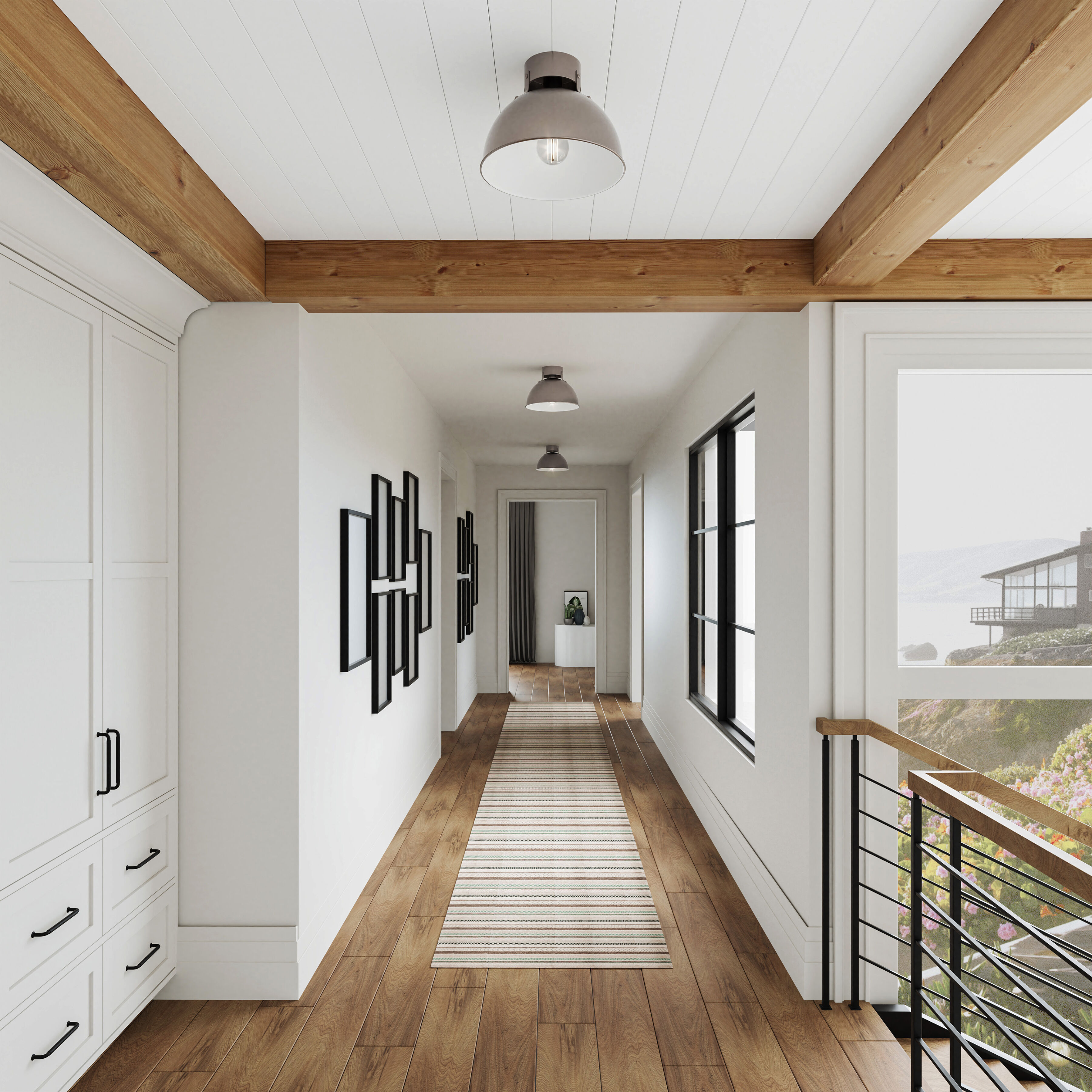 Zayne 1 Light 12 inch Brushed Nickel Semi Flush Mount Ceiling Light