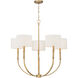 Molvene 5 Light 33 inch Legacy Brass Chandelier Ceiling Light