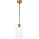 Collier 1 Light 6.1 inch Brass Pendant Ceiling Light