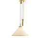 Norfolk 1 Light 20.5 inch White and Antique Brass Pendant Ceiling Light