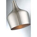 Modern 1 Light 10.5 inch Brushed Nickel Pendant Ceiling Light