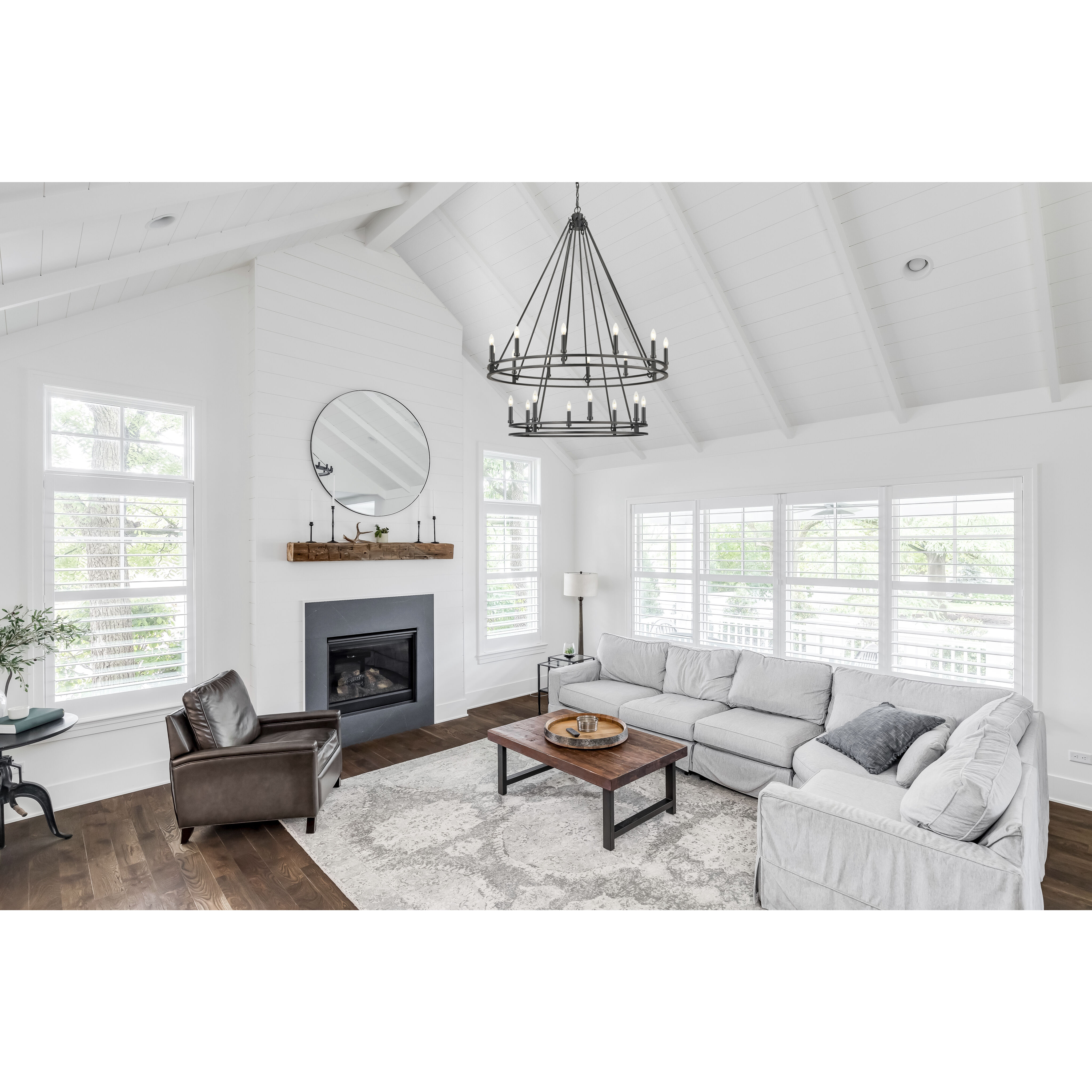 Dennison 20 Light 47.5 inch Matte Black Chandelier Ceiling Light