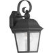 Orman 1 Light 13 inch Textured Black Outdoor Wall Lantern, Small, Design Series