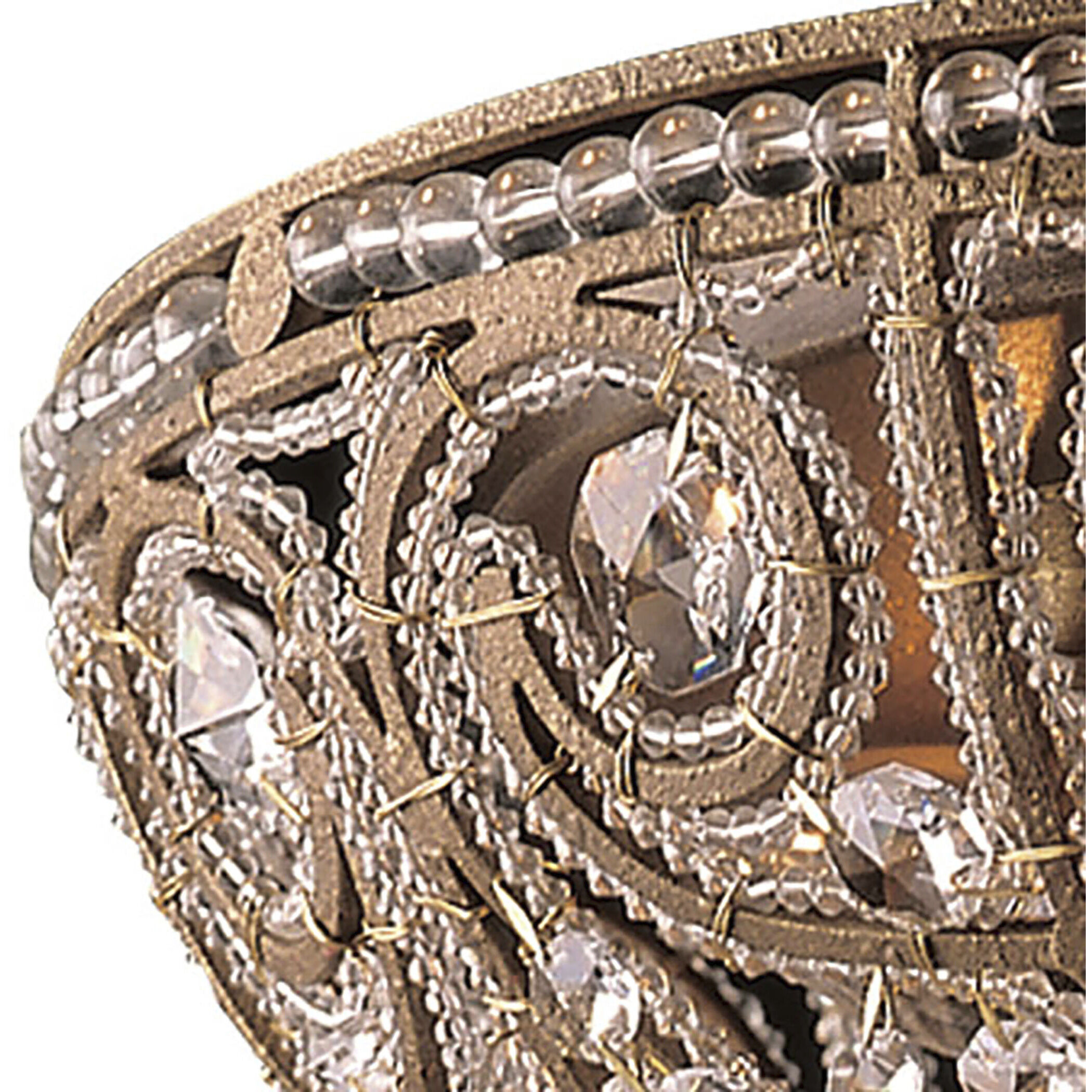 Elizabethan 3 Light 13 inch Dark Bronze Flush Mount Ceiling Light