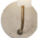 Wick 5.13 inch Vintage Brass and Travertine Wall Sconce Wall Light