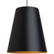 Sean Lavin Gunnar Pendant Ceiling Light in LED 90 CRI 3000K, Black/Satin Gold